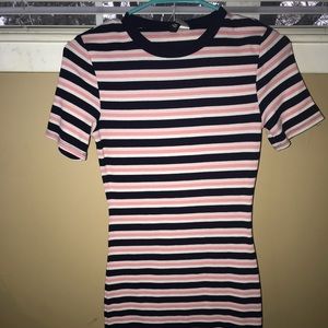 Striped short tight dress